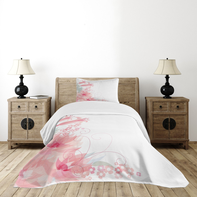 Romance Watercolor Bedspread Set