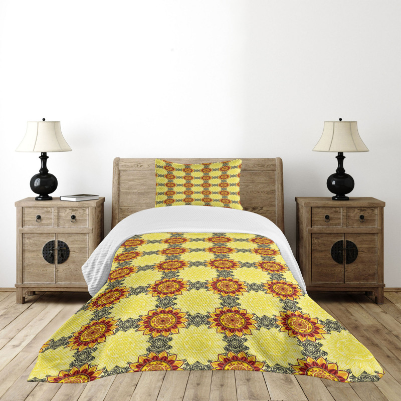 Vibrant Yellow Bedspread Set