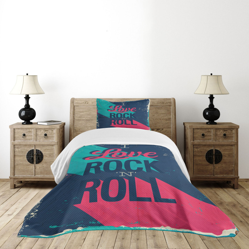I Love Rock 'n' Roll Bedspread Set