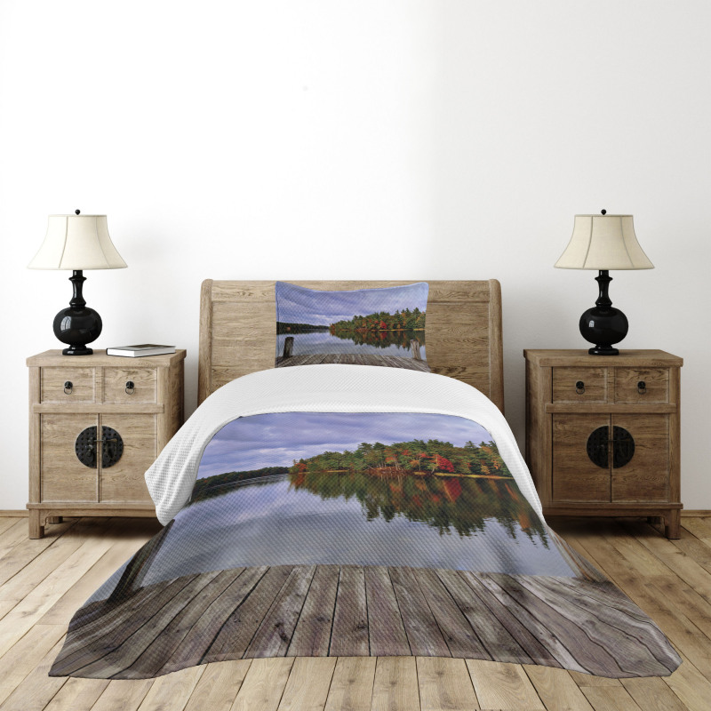 Wooden Dock Fall Splendor Bedspread Set