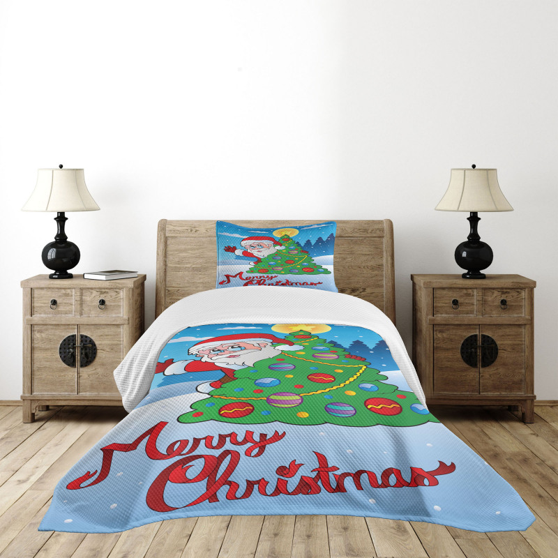 Tree Snowy Forest Bedspread Set