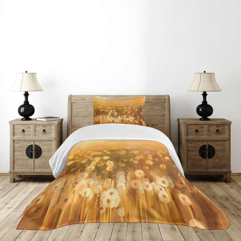 Vintage Spring Sunset Bedspread Set