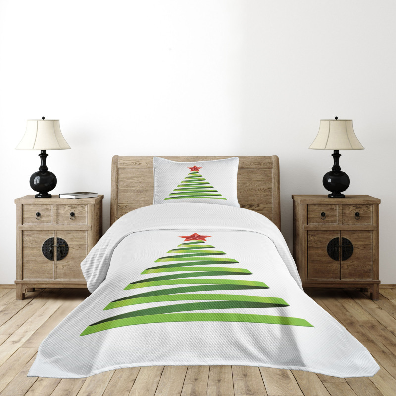 Ribbon Tree New Year Bedspread Set