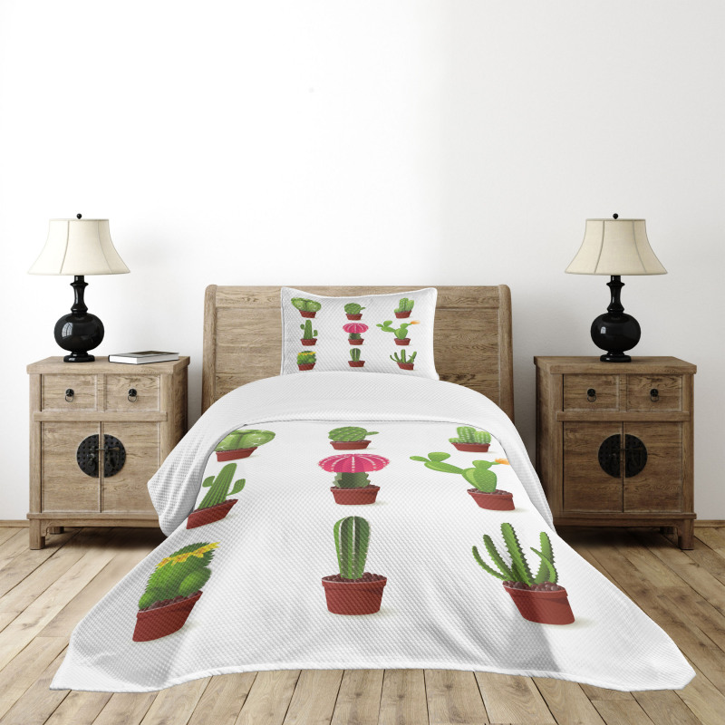 Plant Variety Cartoon Bedspread Set