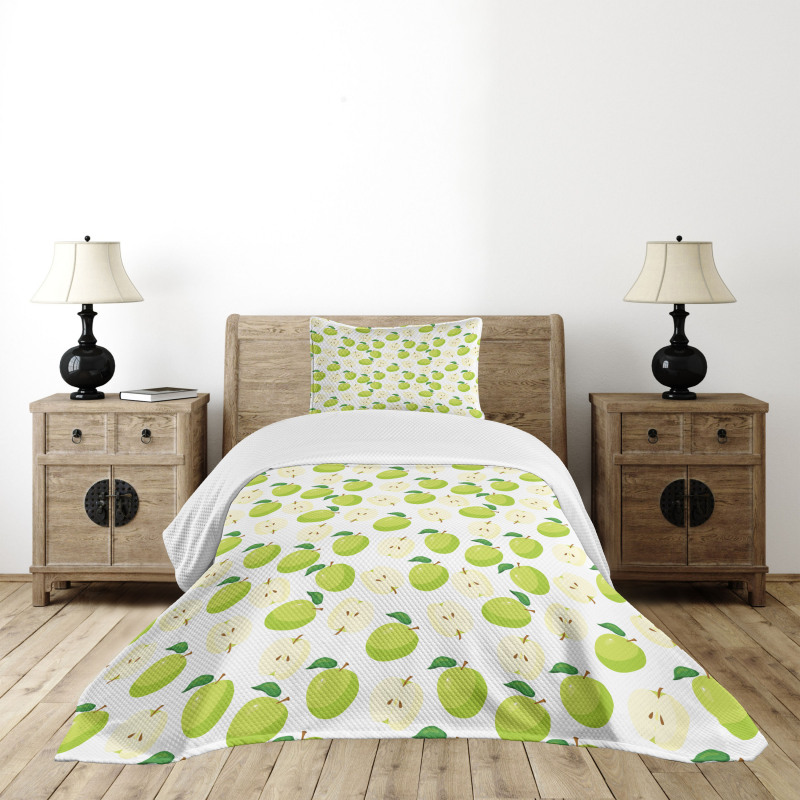 Cartoonish Fruit Anatomy Bedspread Set