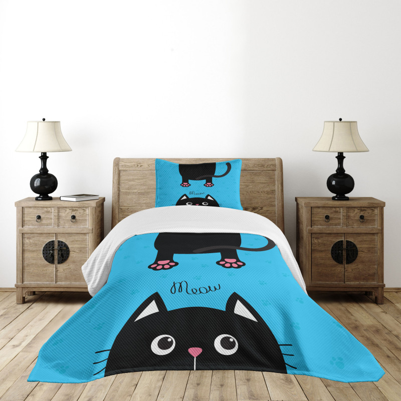 Fat Cat Paws and Tail Bedspread Set