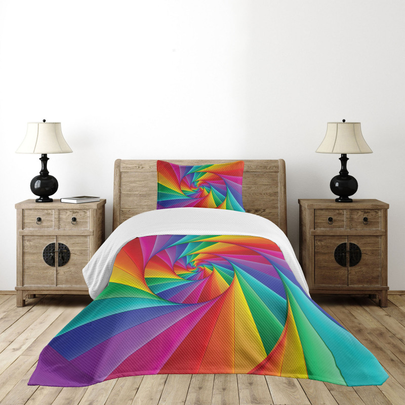 Abstract Art Vivid Swirl Bedspread Set