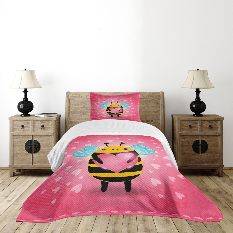 Bumblebee Cartoon Bedspread Set