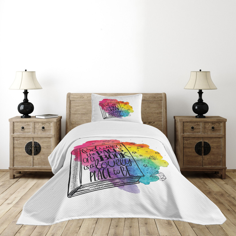 Words Between Pages Vivid Bedspread Set