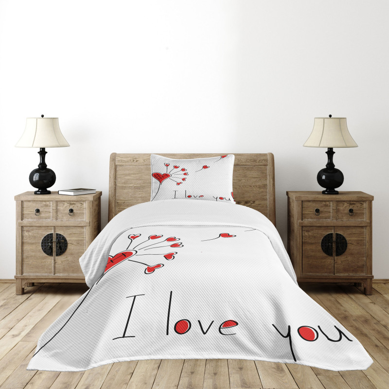 Dandelion with Hearts Bedspread Set