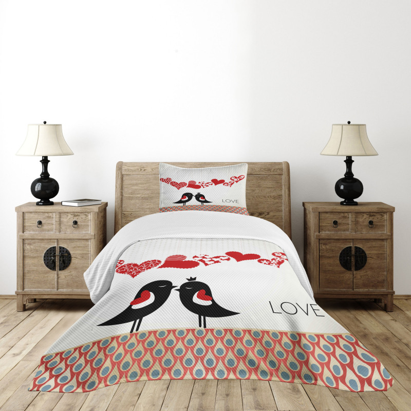 Teardrop Pattern Halftone Bedspread Set