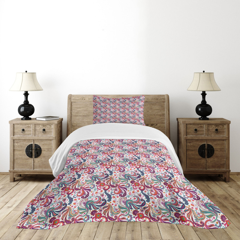 Colorful Floral Bedspread Set