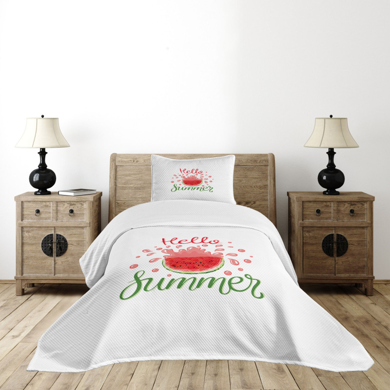 Cartoon Watermelon Bedspread Set