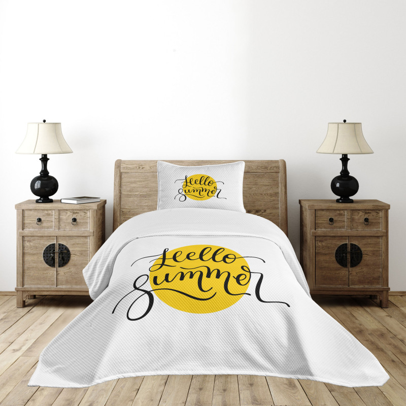 Letters on Yellow Bedspread Set