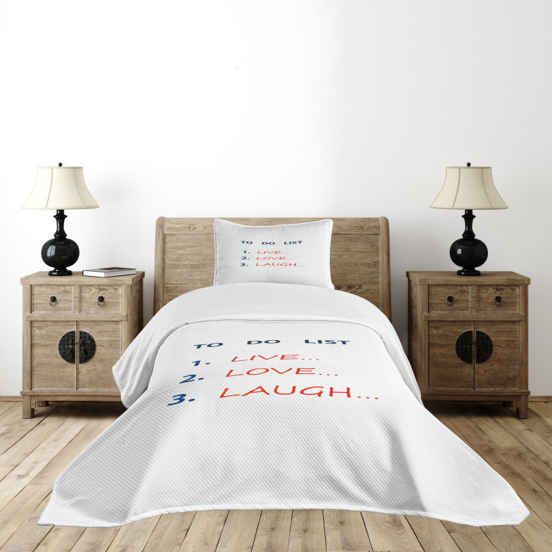 Do List Bedspread Set