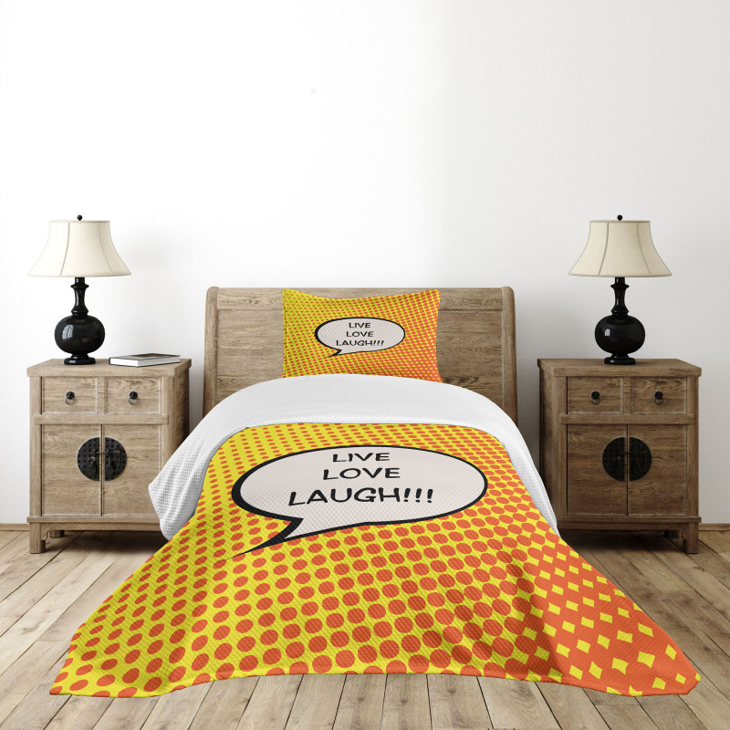 Speech Bubble Bedspread Set