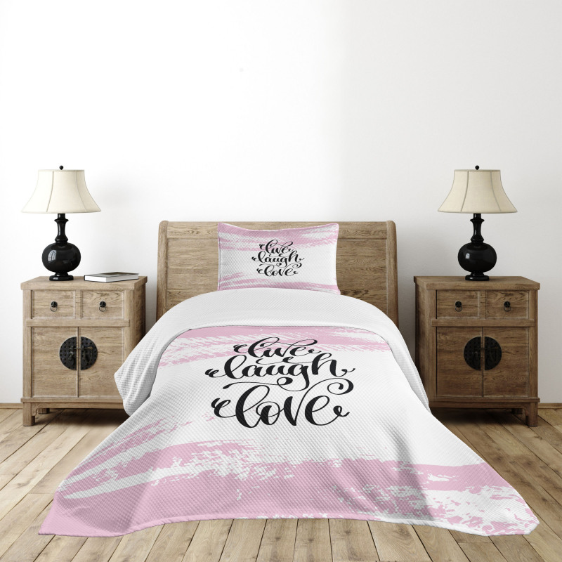 Abstract Pink Tone Bedspread Set