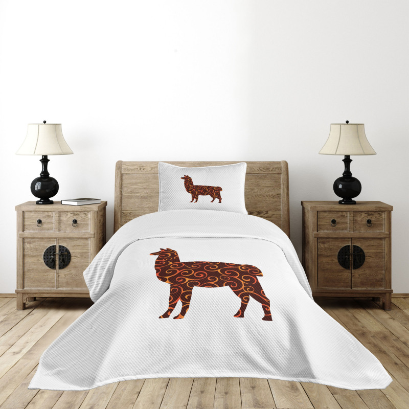 Animal Silhouette Lines Bedspread Set