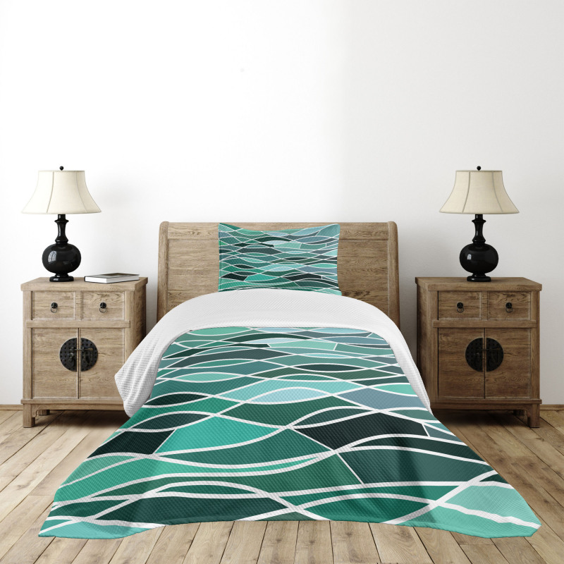 Stained Glass Composition Bedspread Set