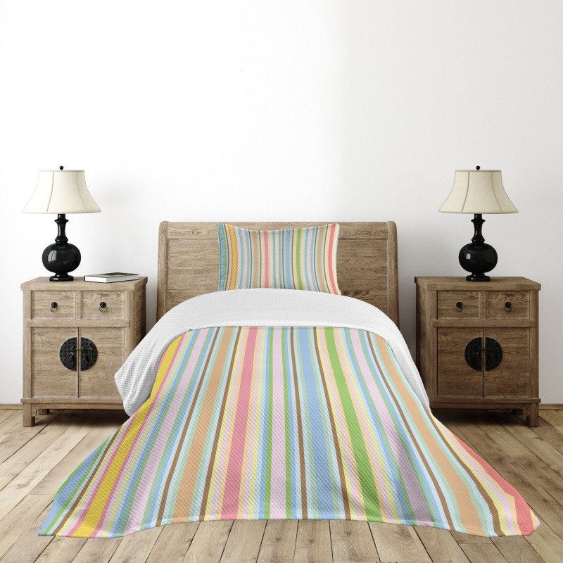 Barcode Pattern Stripes Bedspread Set