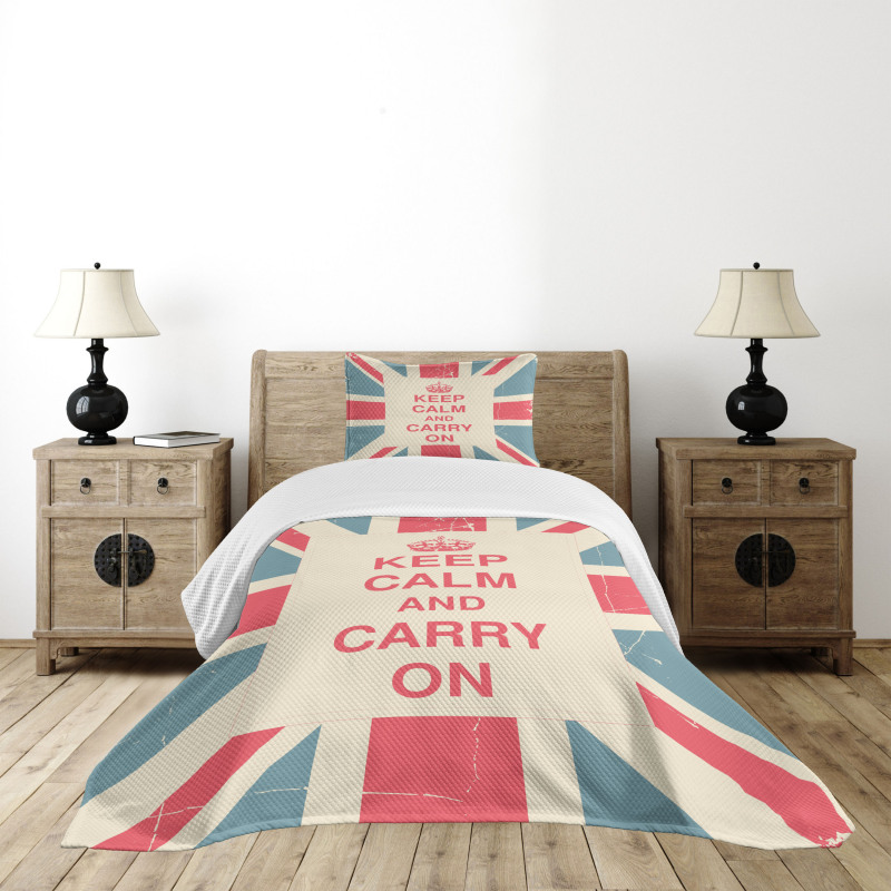 Carry on British Flag Bedspread Set