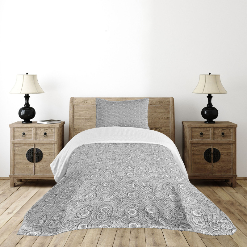 Folk Floral Bedspread Set