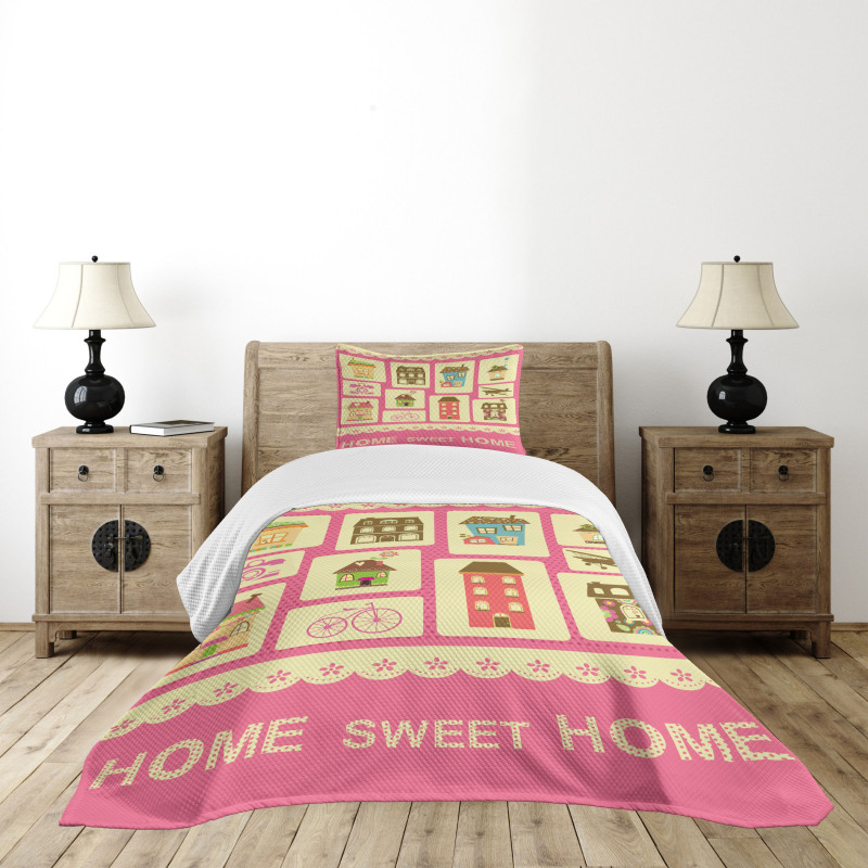 Retro Style Set Bedspread Set