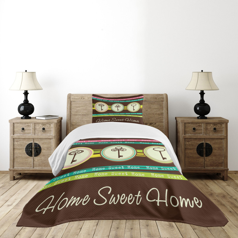 Circular Frame Keys Bedspread Set