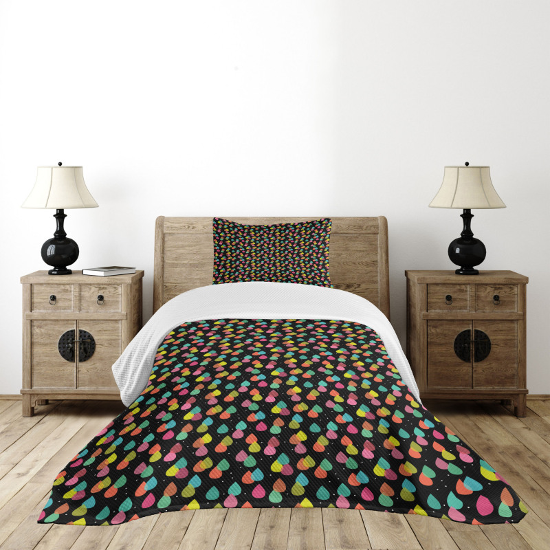 Abstract Raindrops Art Bedspread Set