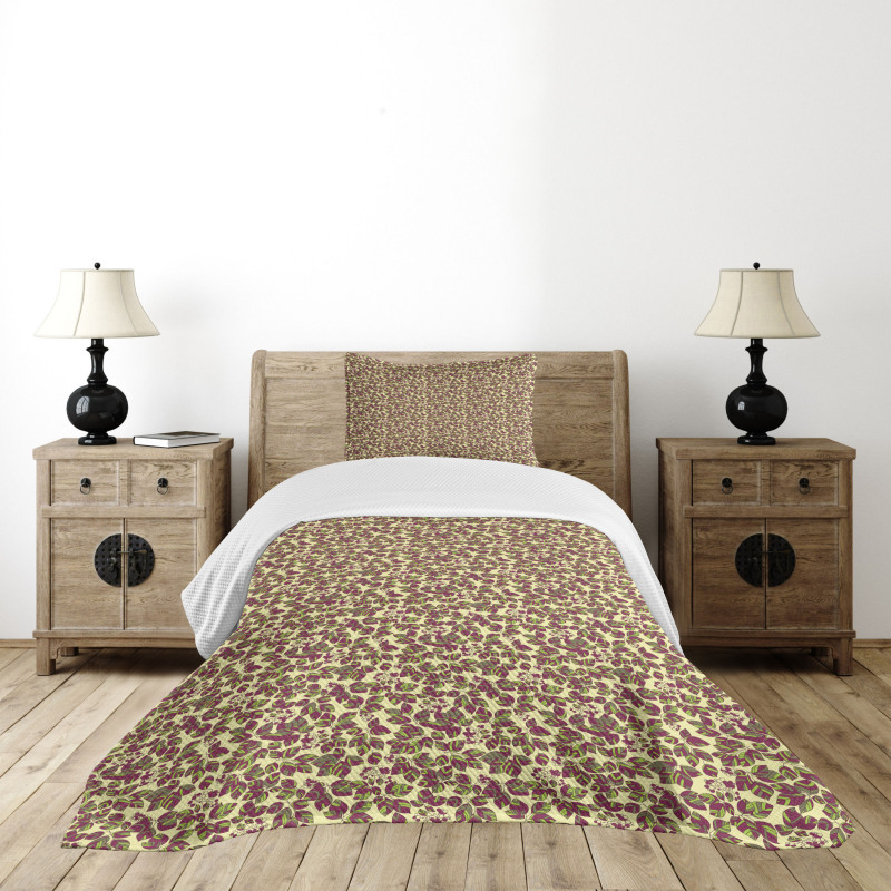 Spring Foliage Leaves Bedspread Set