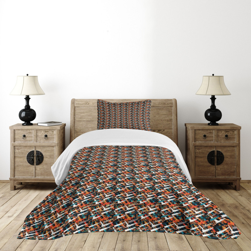 Brush Marks Pattern Bedspread Set