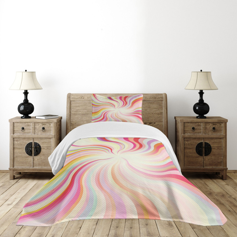 Wavy Lines Sixties Bedspread Set