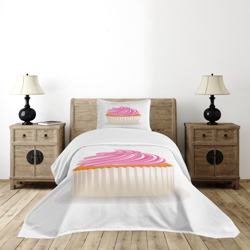 Pink Cupcake Bedspread Set