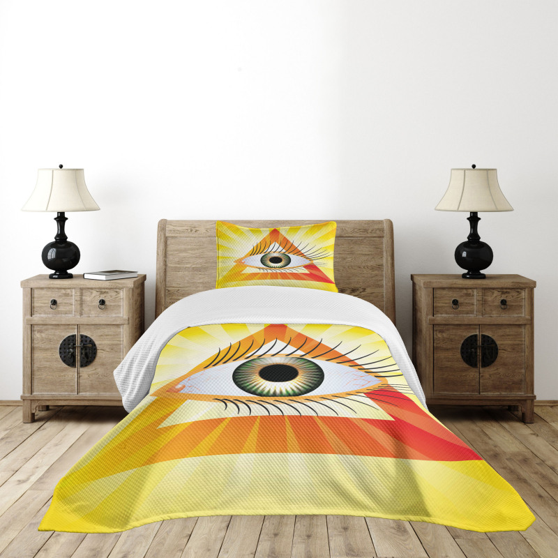 Powerful Sight Triangle Bedspread Set