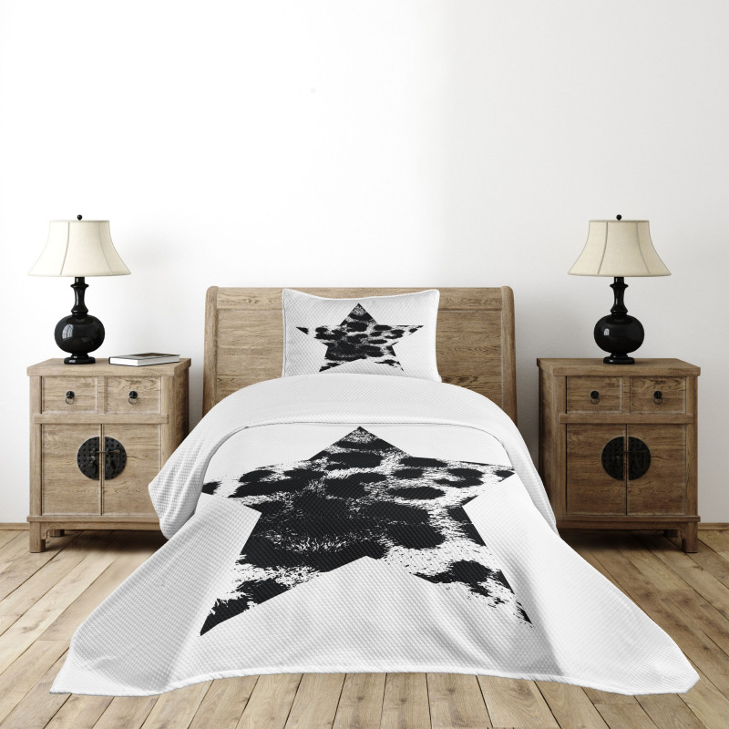 Star Shape Grunge Bedspread Set