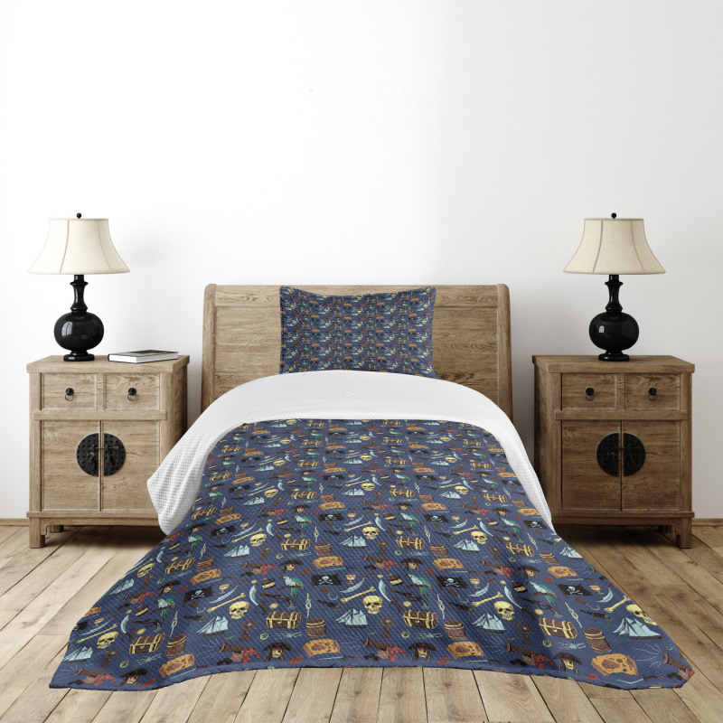 Vintage Cartoonish Design Bedspread Set