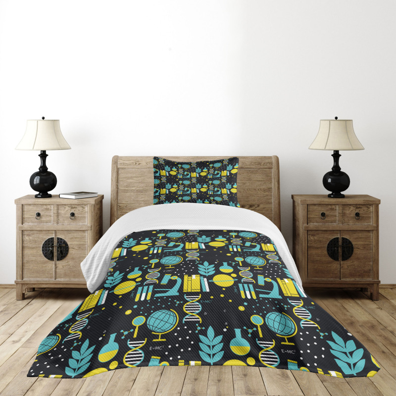 Science Class Pattern Bedspread Set