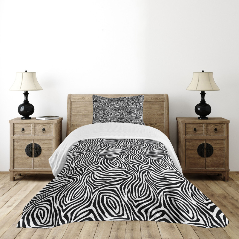 Zebra Skin Pattern Bedspread Set