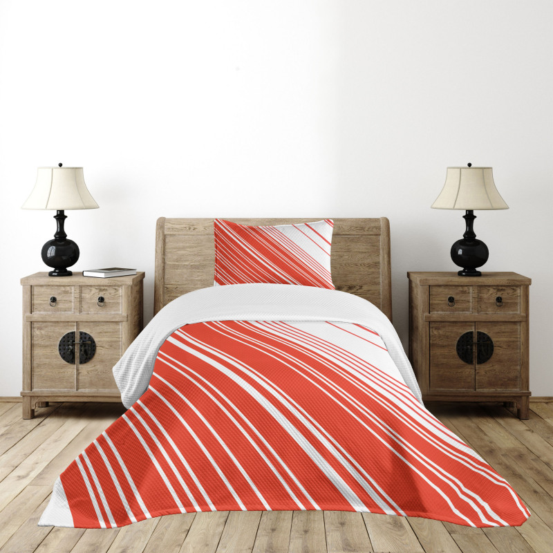 Barcode Lines Design Bedspread Set