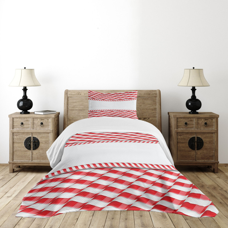 Abstract Xmas Border Bedspread Set