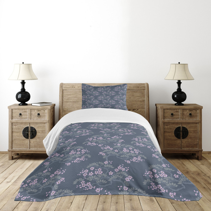 Japanese Plum Blossoms Bedspread Set