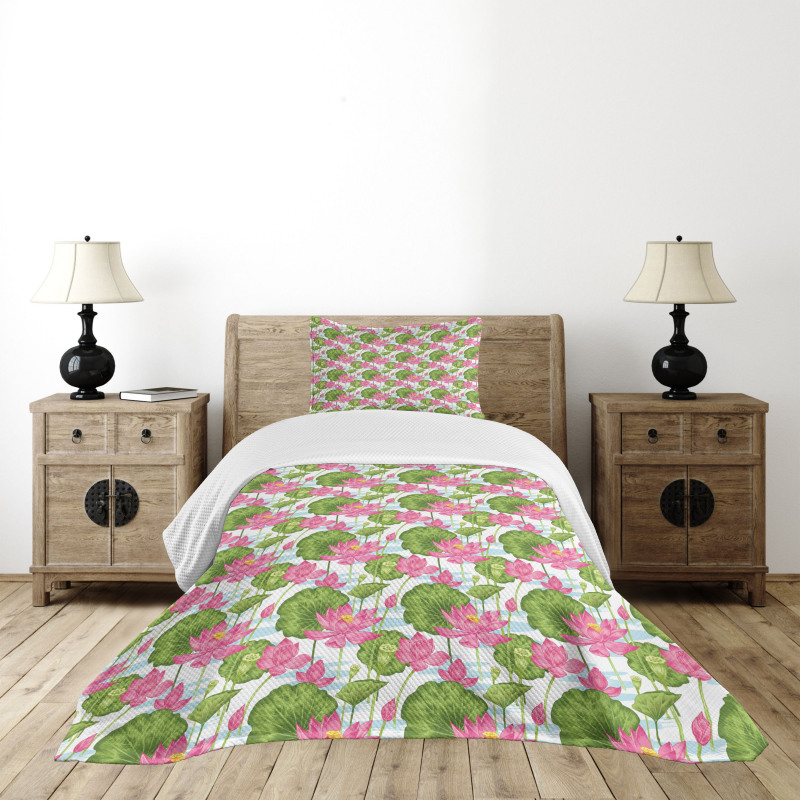 Japanese Nature Scene Bedspread Set