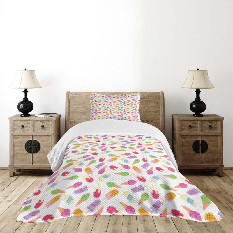 Cartoon Vibrant Color Bedspread Set