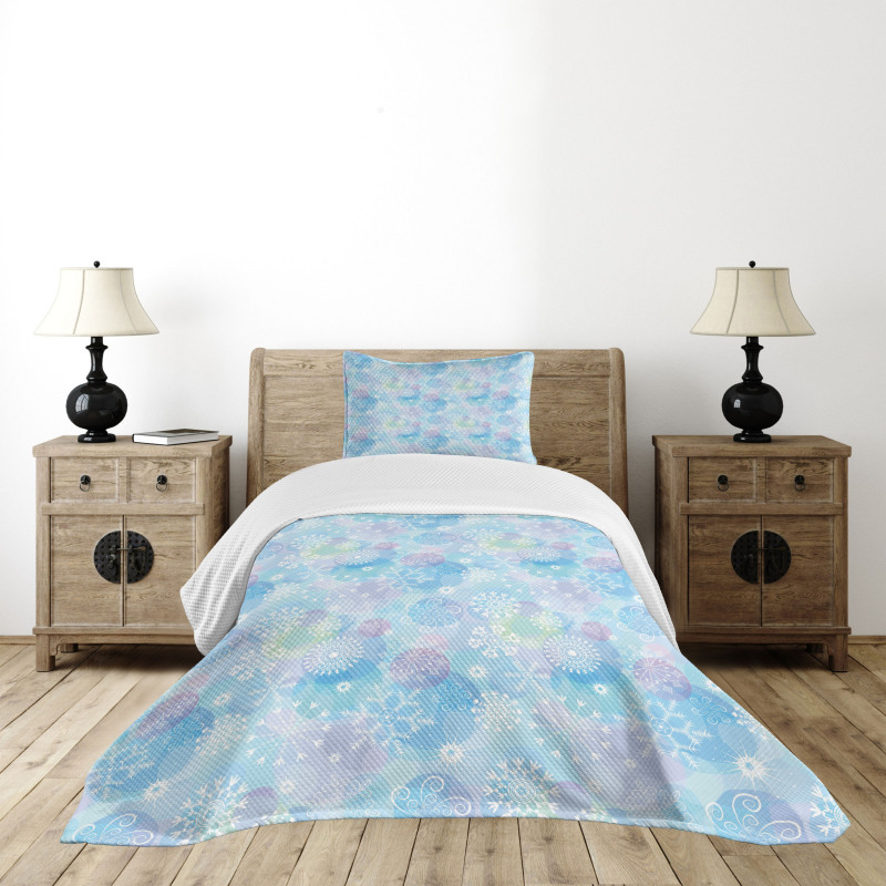 Bokeh Style Circles Bedspread Set