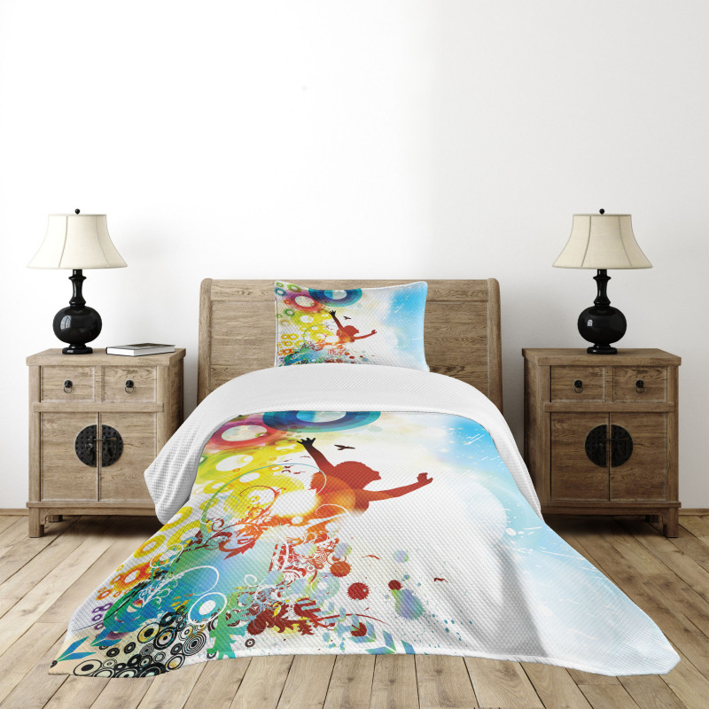 Abstract Woman Bedspread Set