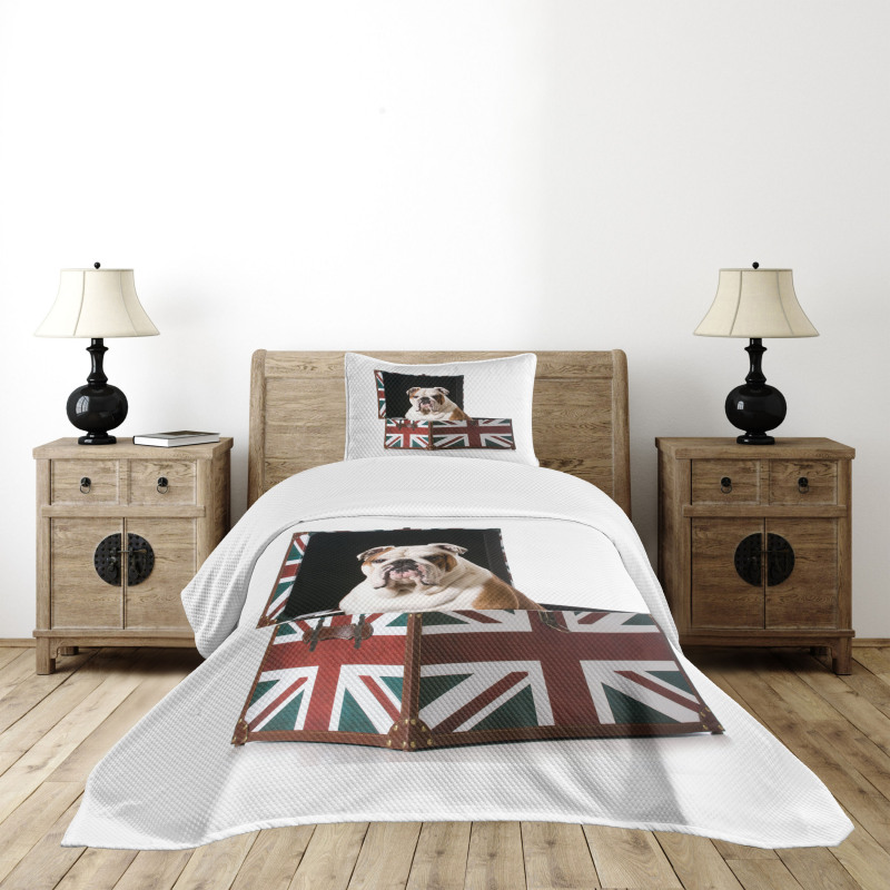 Patriotic Dog Bedspread Set