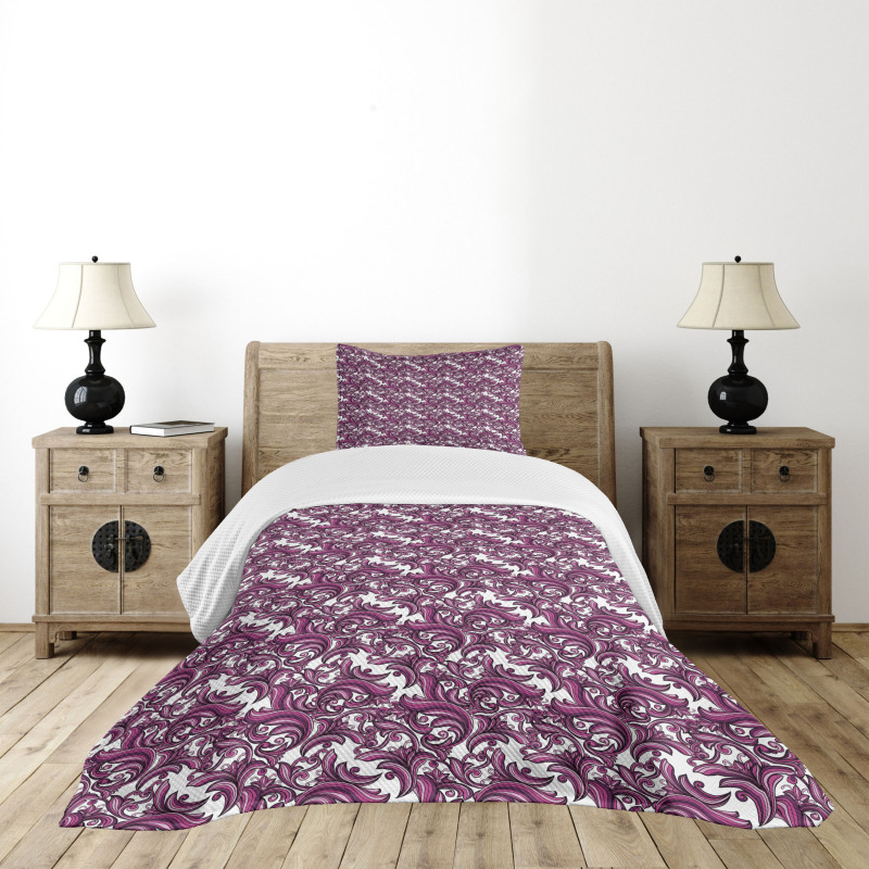 Abstract Floral Art Bedspread Set