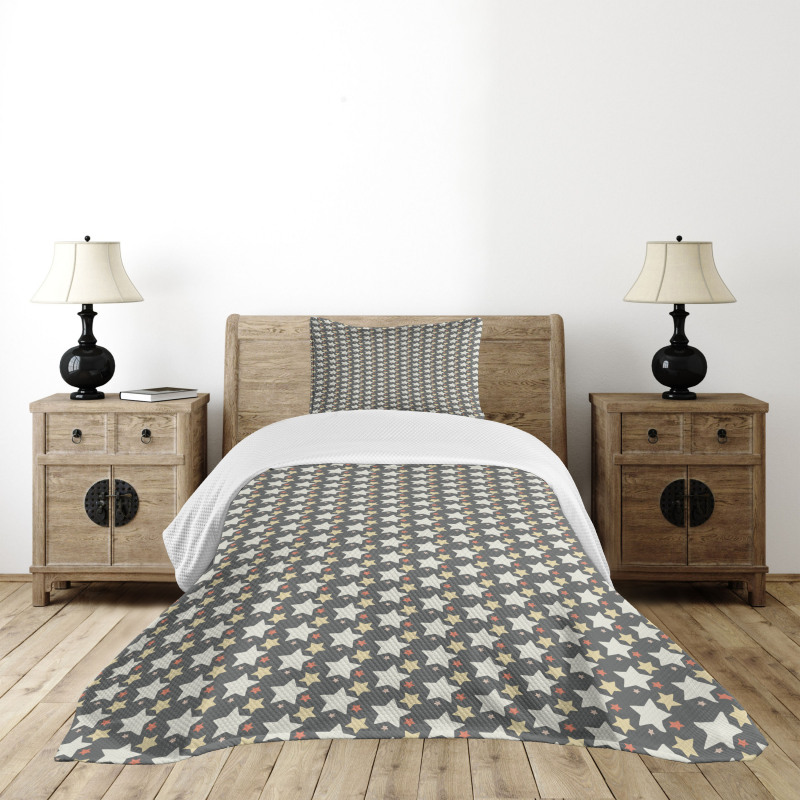 Big Little Abstract Stars Bedspread Set