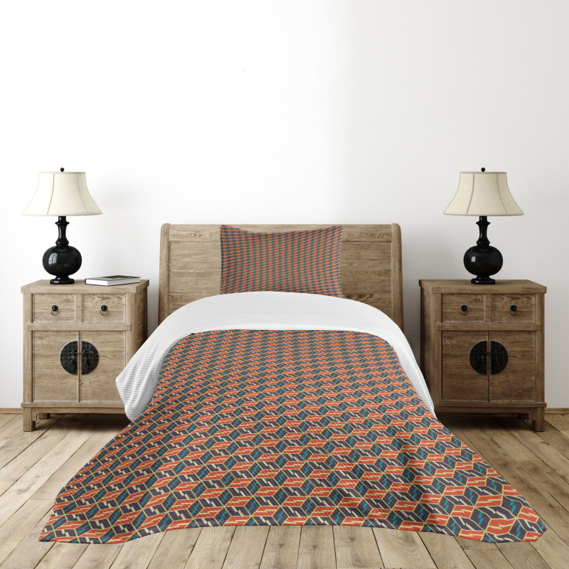 Rhombuses Hexagons Bedspread Set