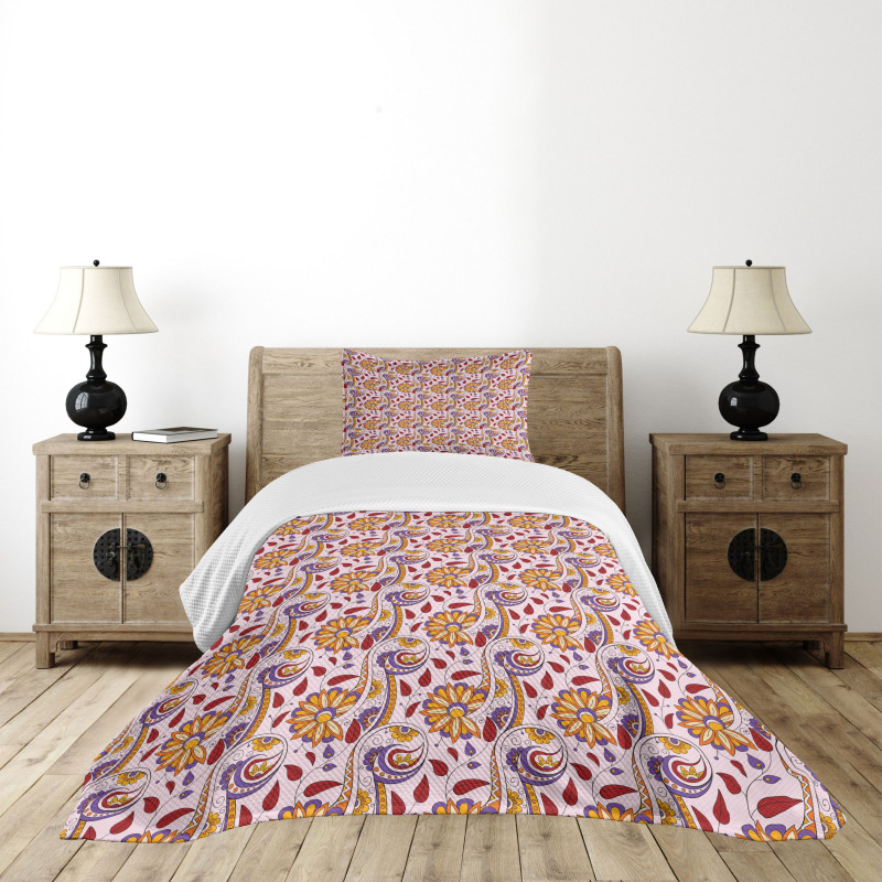 Persian Paisley Floral Bedspread Set